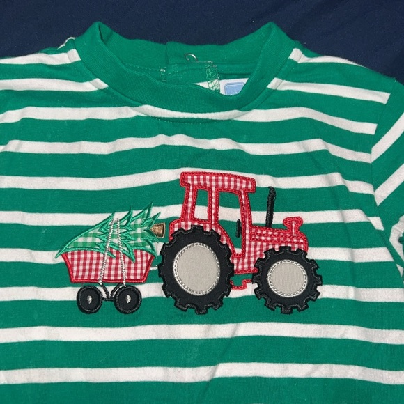 Trotter St Kids Christmas tractor onesie - Picture 2 of 2